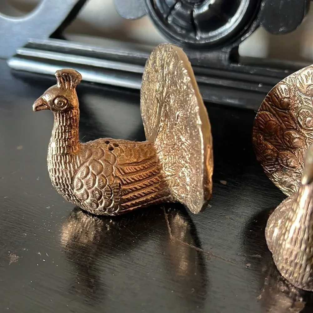 Pottery Barn Peacock Salt and Pepper Shakers